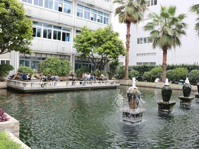 東莞潤東方環(huán)保空調(diào)公司銷售部戶外休息區(qū)